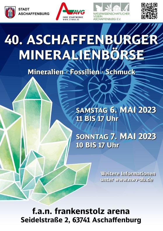 Plakat Mineralienbrse Aschaffenburg 2023