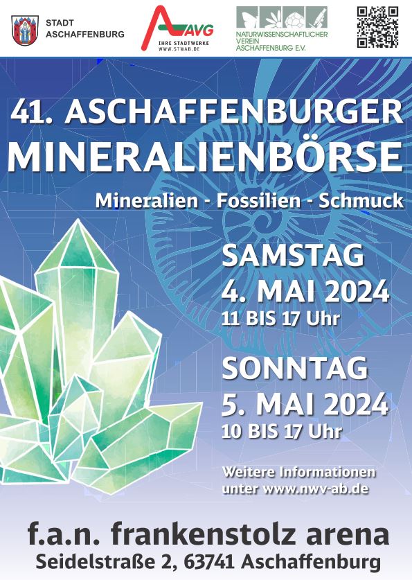 Flyer Mineralienbörse Aschaffenburg 2024